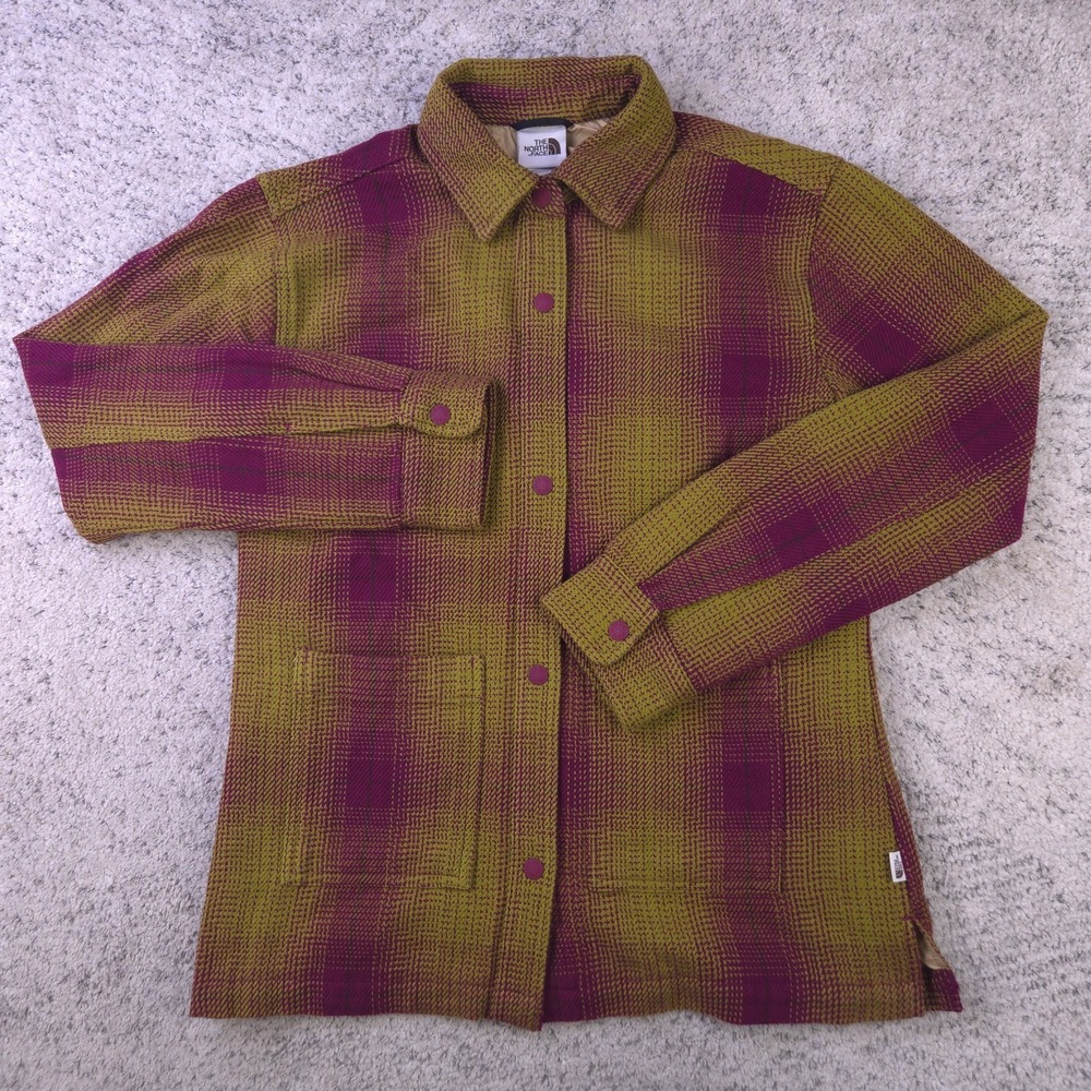 The North Face Shacket Womens XS Valley Twill Utility Shirt Jacket Lined Plaid